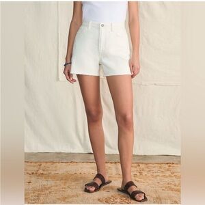 Faherty High rise white Jean shorts size 26